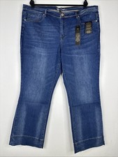 DG2 by Diane Gilman New Classic Stretch Denim Bootcut Jeans Size 24W Blue NEW