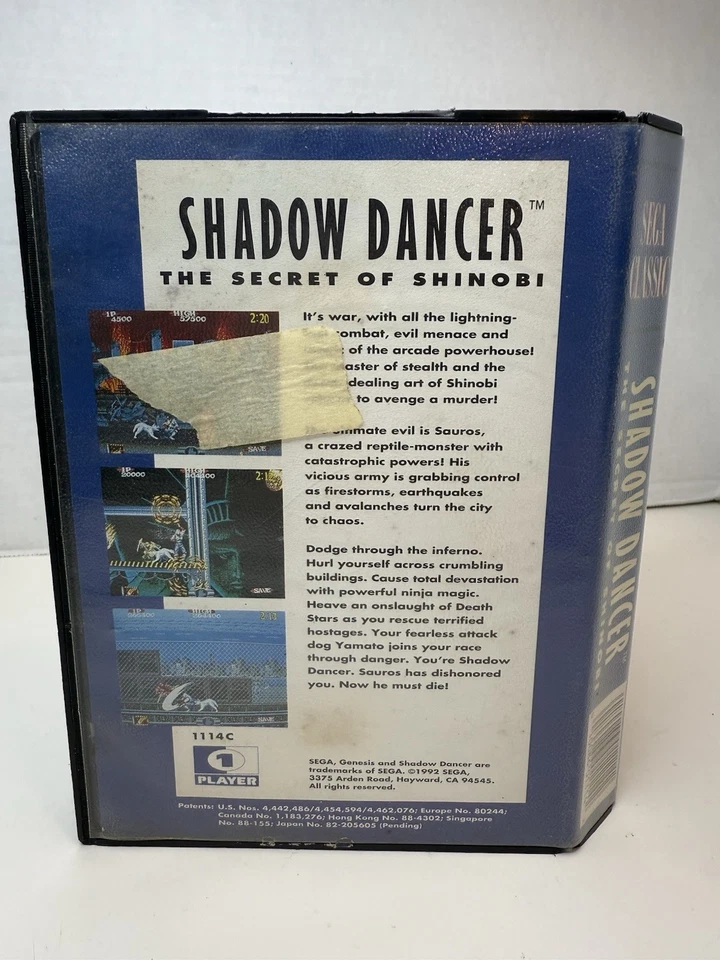 Shadow Dancer: The Secret of Shinobi (Sega Genesis, 1992) No Manual Tested Works - Image 4 of 4