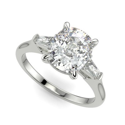 1 Ct Cut Diamond Engagement Ring SI1 E White Gold 14k