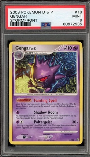 Pokemon Gengar Stormfront Rare #18 PSA 9 Mint
