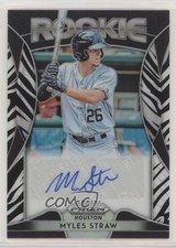 2019 Panini Prizm Rookie Zebra Prizm 63/99 Myles Straw #RA-MS Auto 5m1