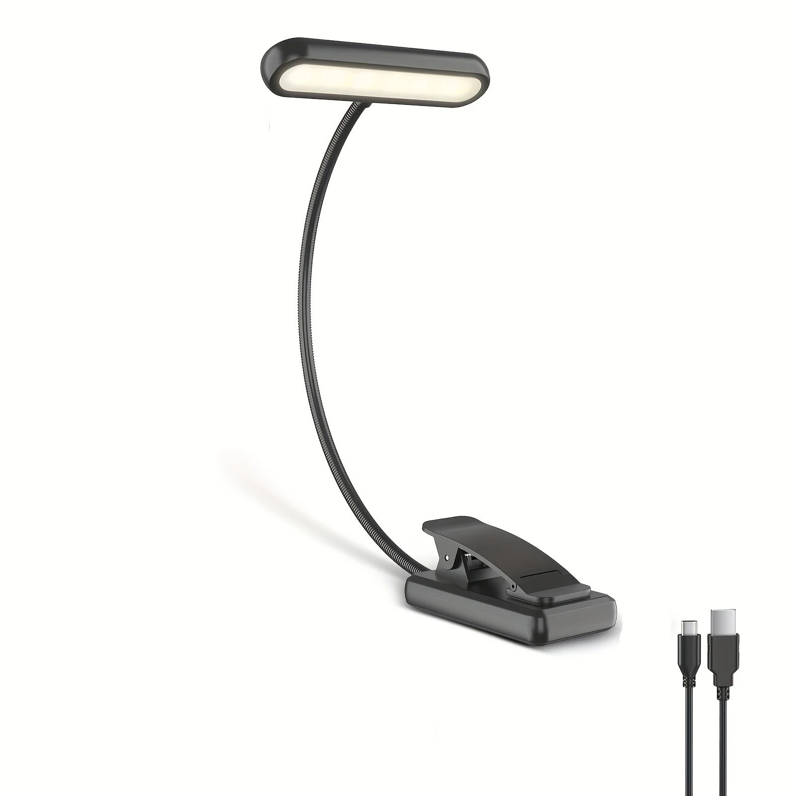 Rechargeable LED Book Light - 14 LEDs, 3 Modes, Clip-On, Portable & Flexible — image 2