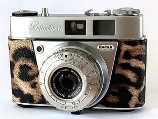 KODAK RETINETTE VINTAGE 1A. COPERTA IN PELLE DI LEOPARDO. TESTATO/FUNZIONANTE