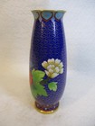 6" Cloisonne Vase with Peacocks and Flowers - Brilliant Colors! — photo 2