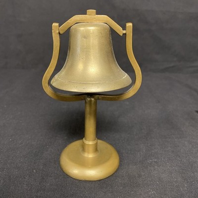Vintage Brass Hotel Desk Bell - Reception Bell - Teacher's Bell