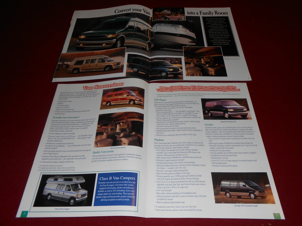 1997 FORD ECONOLINE VAN & CLUB WAGON BROCHURE + '97 RECREATIONAL