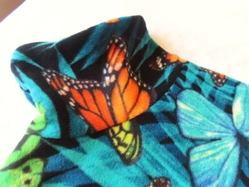 DOUBLE FLEECE DOG COAT XL - EXOTIC BUTTERFLIES 30/31" - FOR GREYHOUND RESCUE - Picture 3 of 8