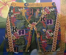 Ethika Men's Boxer Brief Underwear The Mid Fit 2XL (39-41) Colorful Hawaiian NIP