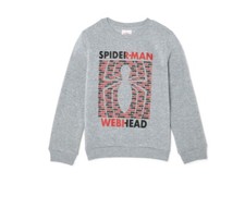Boys 14-16 Sweater Marvel Comic Spider-Man Pullover Sweatshirt GRAY NWT