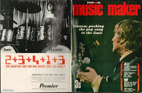 Music Maker Oct 1966 Original Vintage Jazz Pop  Magazine John Lennon cover