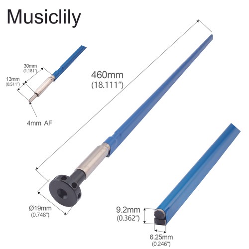 Guitarra de doble acción Musiclily Pro caña de armadura 460 mm con ajuste de tuerca de rueda de radios - Imagen 2 de 6