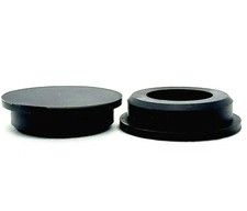1" Rubber Hole Plugs Black Silicon Push In Compression Stem 1 1/4" Top 10 Pack