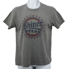 Shiner Beer Spoetzl Brewery T Shirt/ Adult (S) Gray Next Level Poly TriBlend 