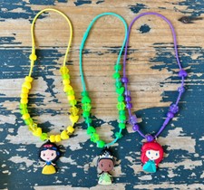 Girls Disney princess Chunky Beads necklace Lot Of 3