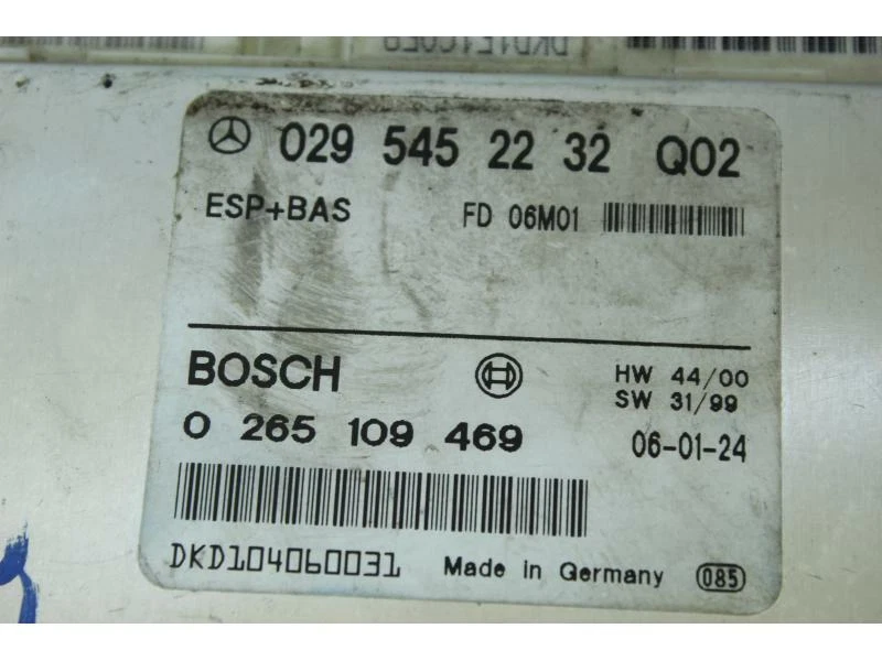 0265109469 CENTRALINA BOSCH ESP BAS MERCEDES-BENZ CLASSE E (W210) (1995>2003) - Immagine 3 di 3