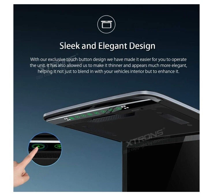 13.3" Car Roof Overhead Monitor Player Game HDMI/USB/SD/IR/FM Large HD Screen - Image 4 of 4