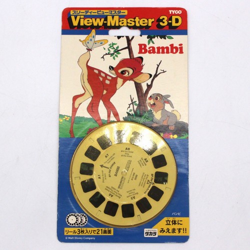 Bambi View-Master 3D Pictures 3 Reels Japanese TYCO 1991