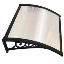 Auvent En Polycarbonate Alvéolaire Transparent 100x80cm 525V