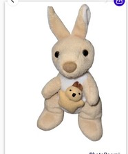Australian Kangaroo w/ Baby Plush Stuffed Animal 8  Tall toy by windmill toys