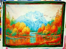  TRANQUILITY PANEL FROM ABRAHAM HUNTER ART FOR P&B TEXTILES  100% COTTON FABRIC 