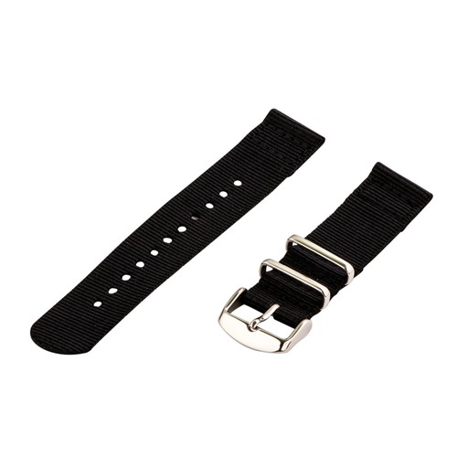2 Piece Classic Solid Color Nylon Replacement Watch Band - Picture 3 of 20