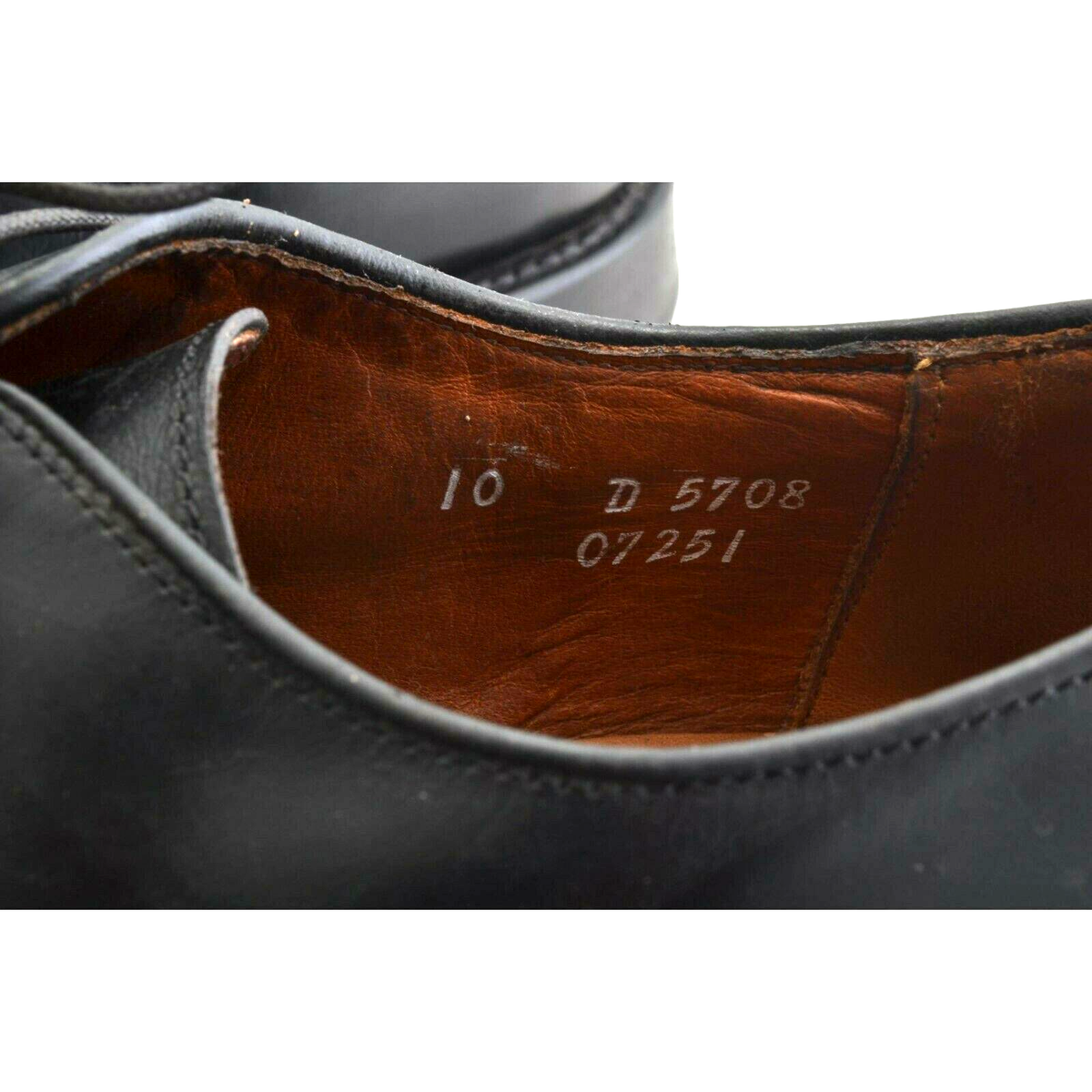 Allen Edmonds Wendell Black Leather Bicycle Toe Shoes Men display picture 1