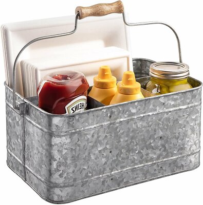 Royalty Art Farmhouse Kitchen Caddy Organizer with Handle for Condiments13 x 8/4