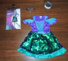 Spirit Mermaid Dress Costume Girls Med 8 10 Halloween Headband Necklace included