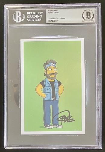 TOMMY CHONG SIGNED THE SIMPSONS 4X6 AUTO BECKETT AUTHENTIC AUTOGRAPH