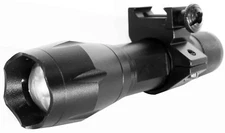 Trinity hunting tactical 1200 lumen led flashlight weaver mounted for rifles blk