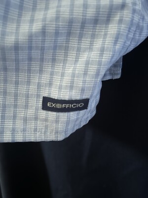 Chemise Exofficio Buzz Off Homme XXL Anti-insectes Manches Longues - Bleu Ventilée