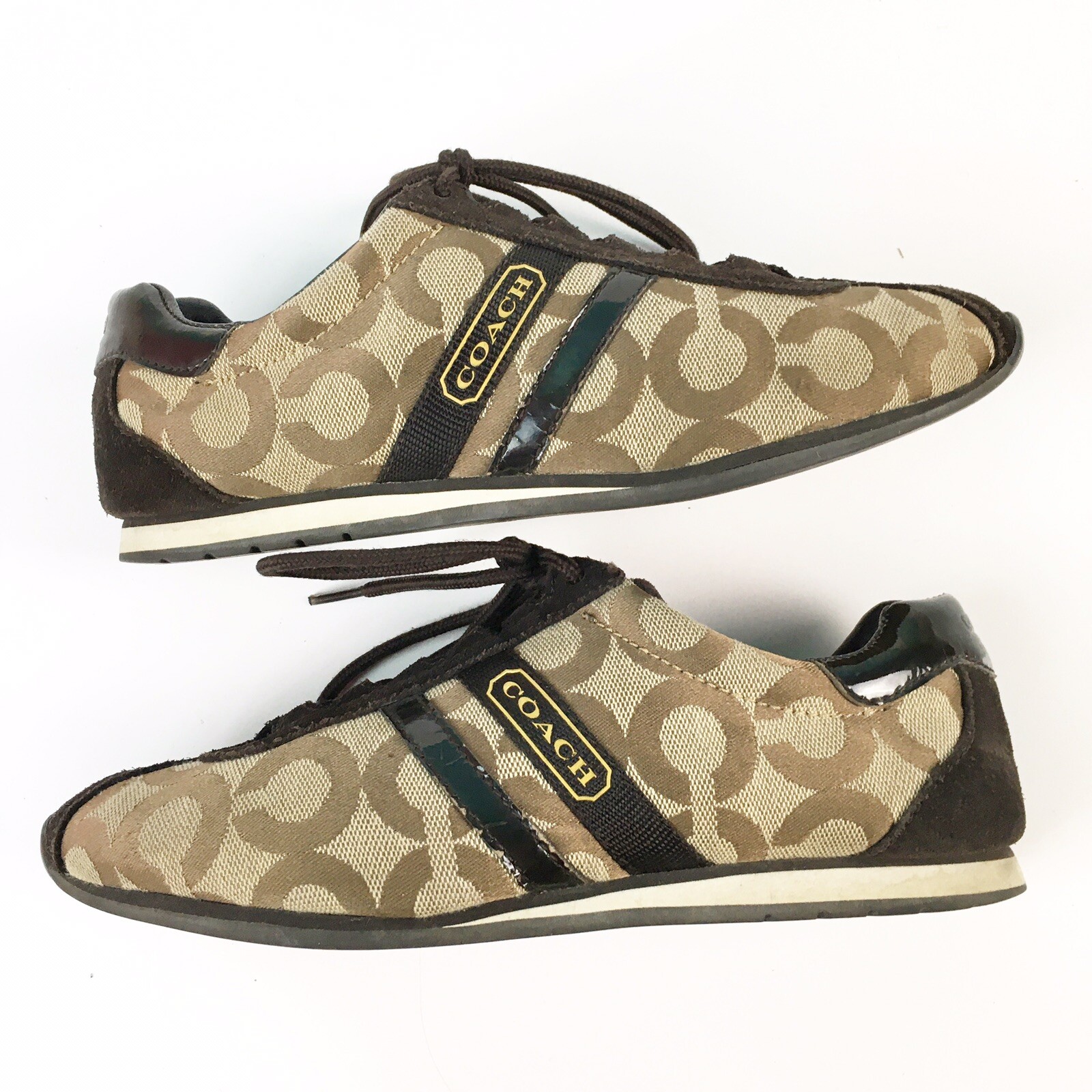 Coach Kathleen Signature Canvas Shoe Suede Patent Lea… Gem