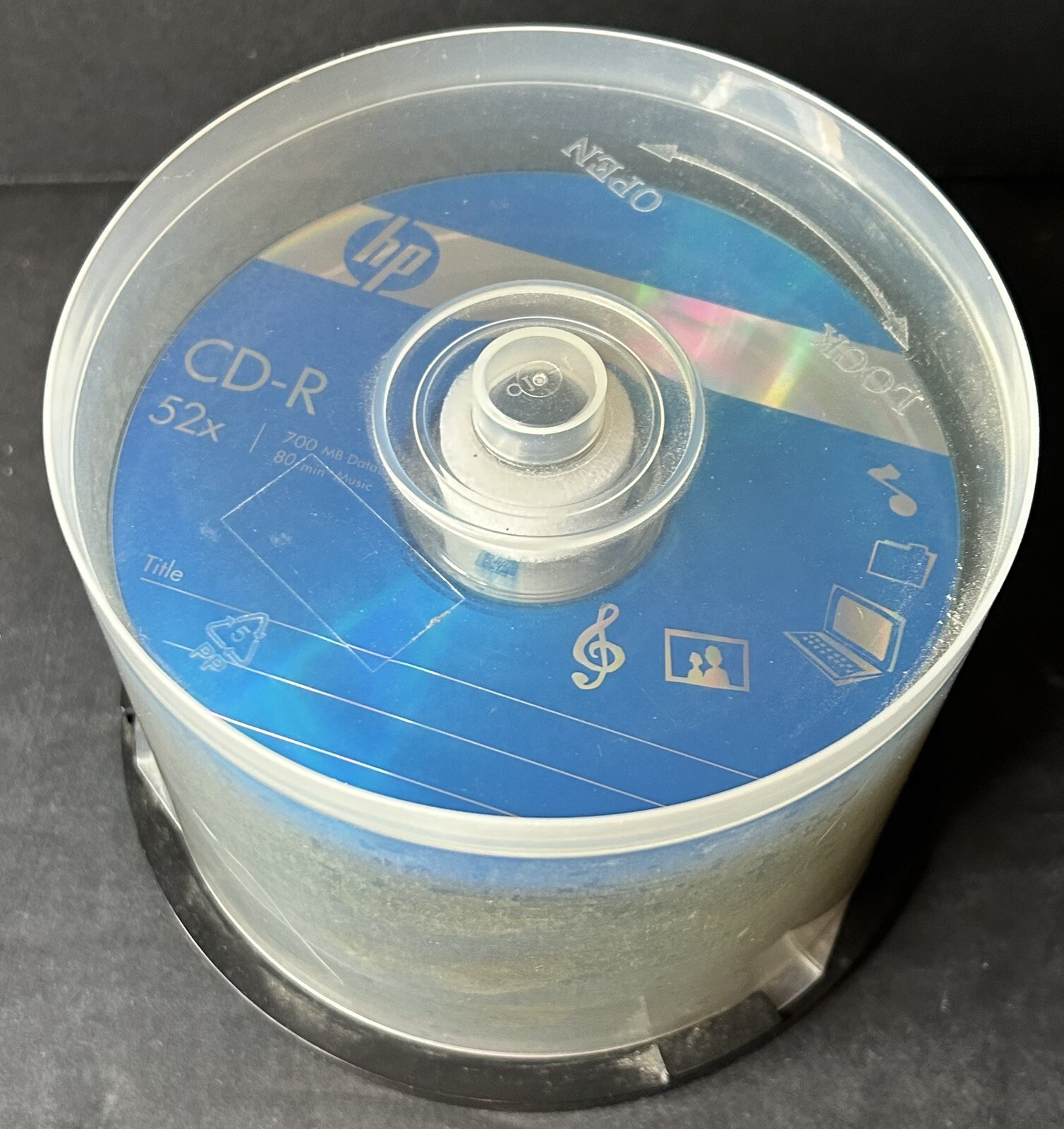 50 HP Bland 52X CD-R CDR Branded Logo 700 Media Disc New Free Shipping