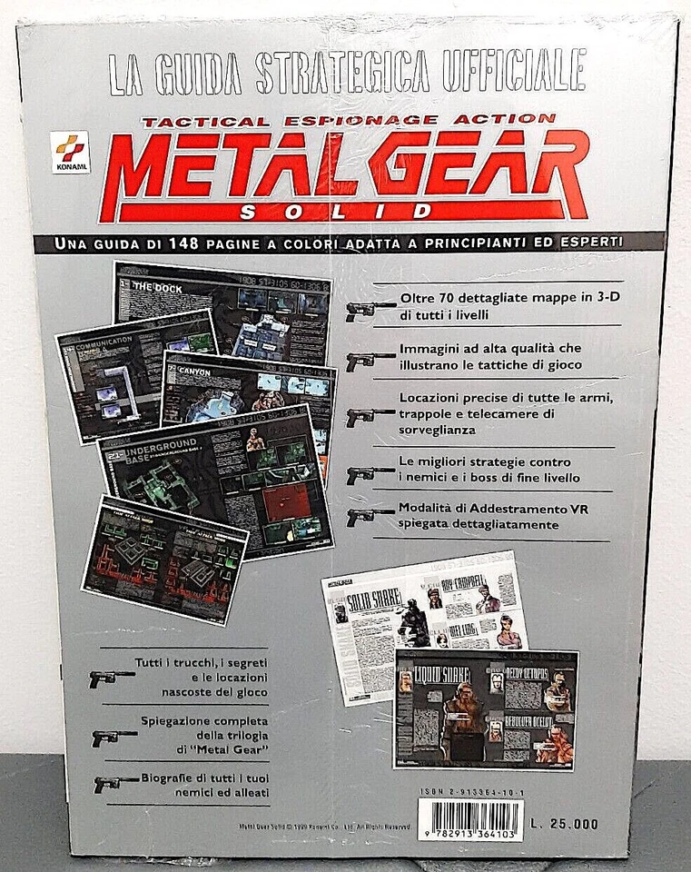 Conduite Stratégiques Officiel Italiana Metal Gear Solid PS1 Nouveau No Reprint - Photo 2/4