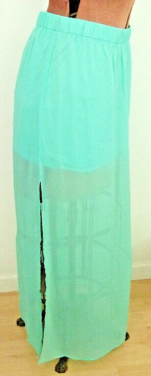 Sheer skirt with shop lining