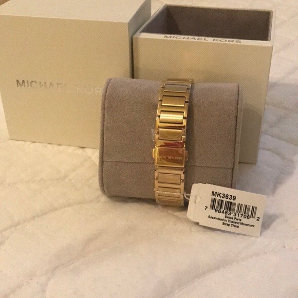 Michael Kors Women MK3639 'Portia' Crystal Gold-Tone Stainless