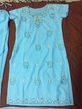 Aqua embroidered Readymade Womens salwar kameez 3 piece set