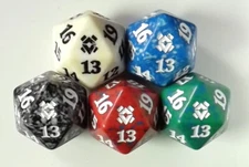 New x 1 Complete Set of 5 Zendikar Rising ZNR Spindown D20 Dice MTG Magic MTG Di