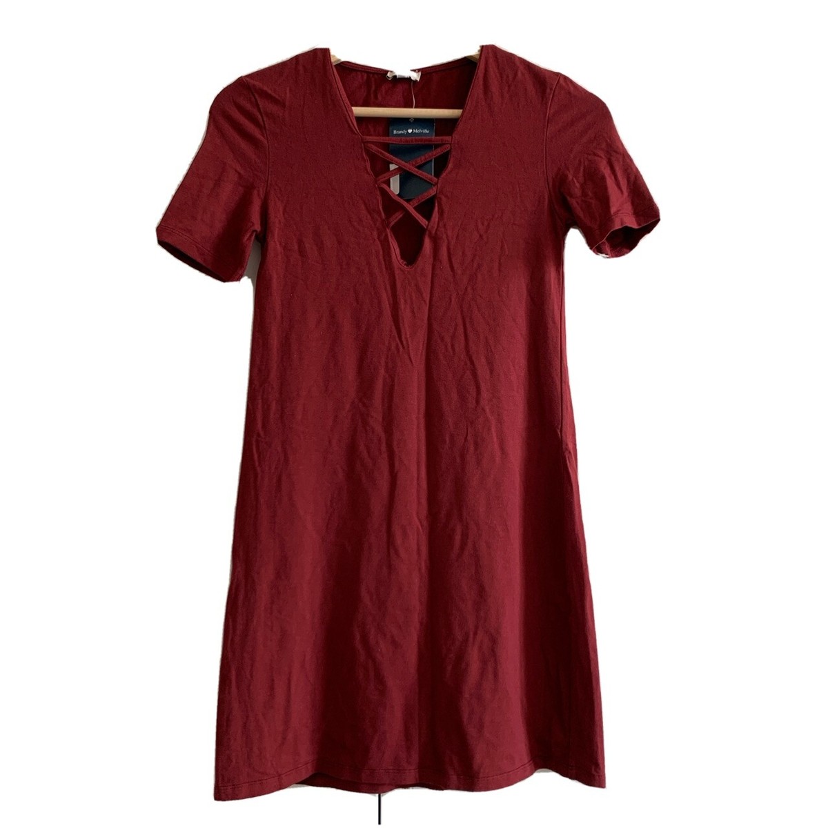 brandy melville burgundy dress Tess Dress