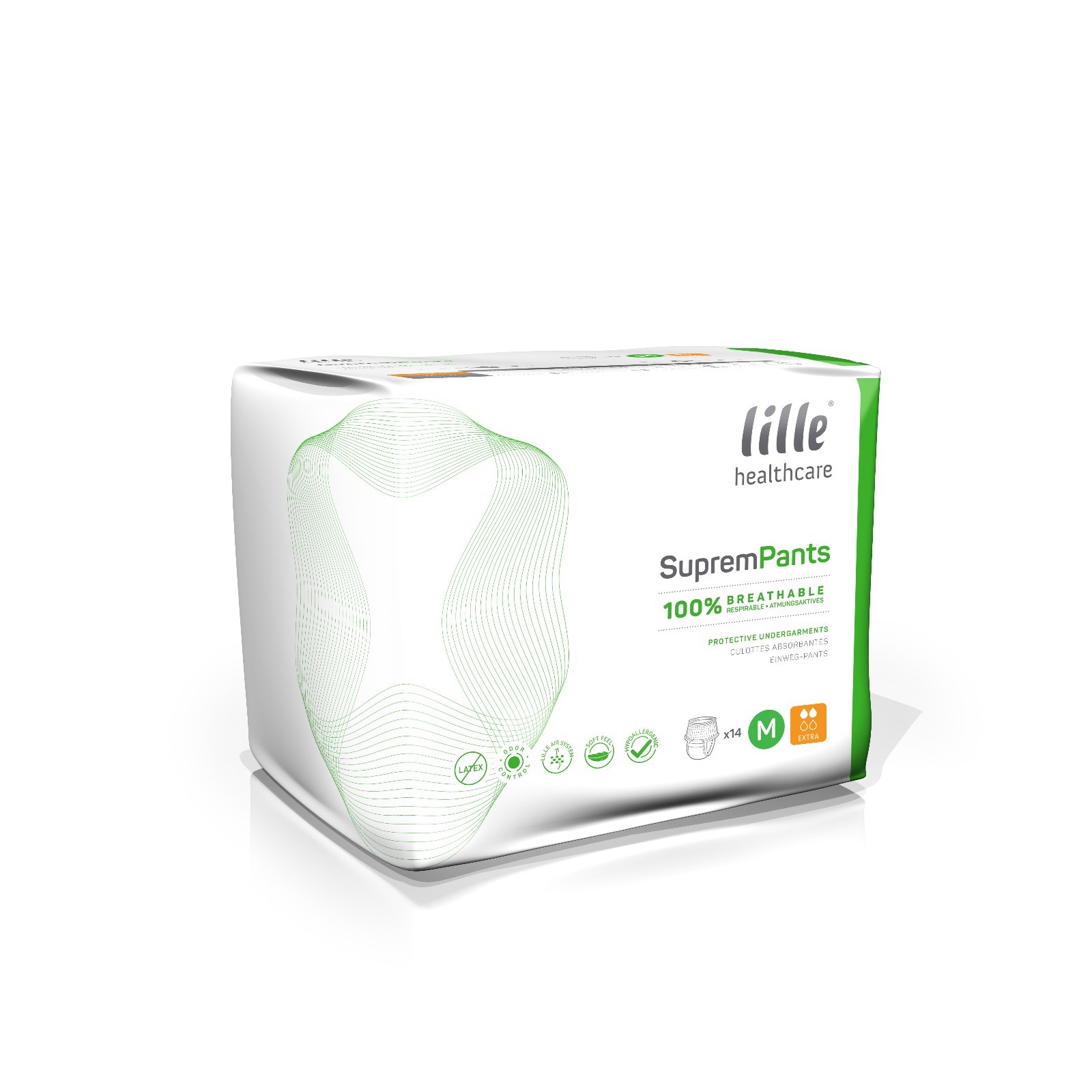 Lille Suprem Adult Pull Up Incontinence Pants Extra -Size Medium 4 x Packs of 14