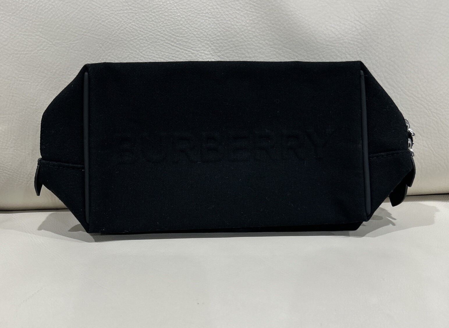 BURBERRY Bolsa de Belleza Negro Bolsa de Artículos de Aseo Cosméticos Estuche de Viaje Kit Doble Nuevo