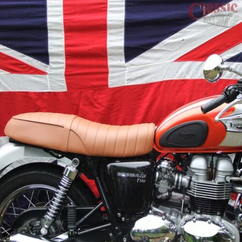 Triumph Bonneville Motorcycle Seat Brown - Picture 1 of 1