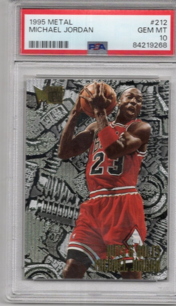199596 FLEER METAL NUTS&BOLTS MICHAEL JORDAN BULLS SP CARD PSA 10 GEM