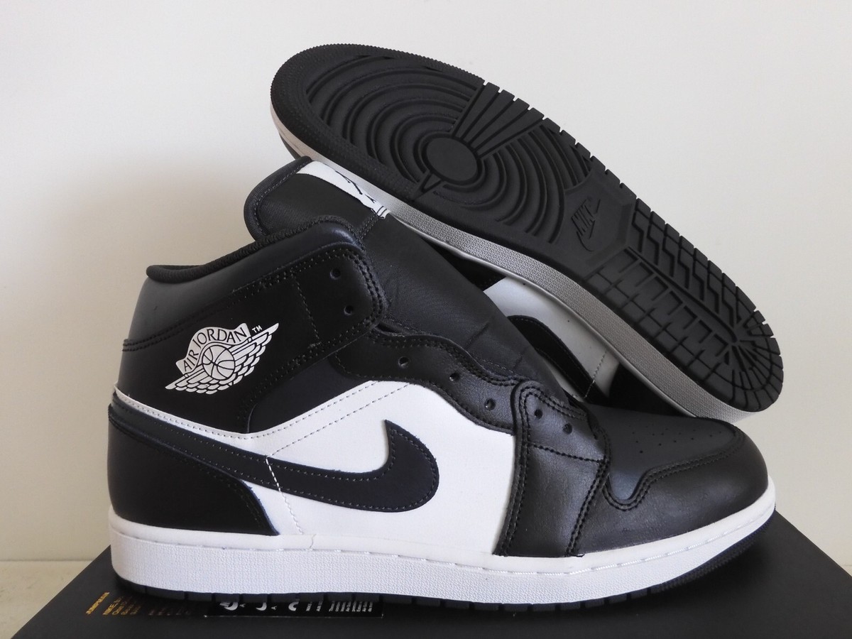 Nike Air Jordan 1 Mid Black-Off Noir-Summit White Sz 14