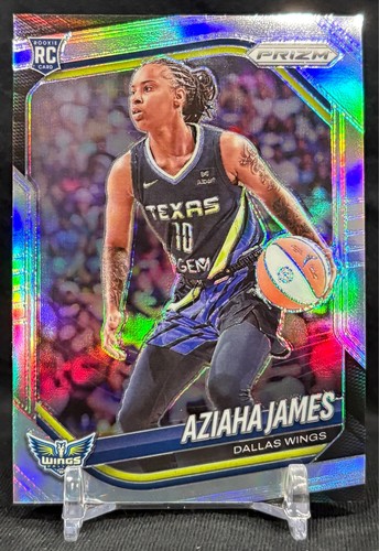 Aziaha James [WNBA Logo Gold Prizm] #83 2025 Panini Prizm WNBA card