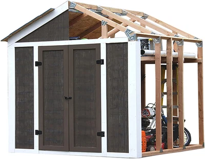 EZBUILDER 7 X 8 Foot Peak Roof Storage Shed Garage Barn DIY EZ Framing Kit