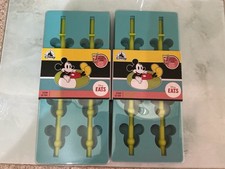 Disney Shop Mickey Ice Tray & Straw Sets. X 2.BNIP