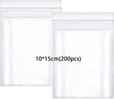 10x15cm Druckverschlussbeutel, 200St&uuml;ck zip beutel Wiederverschlie&szlig;bare Durchsic