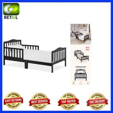 Charming Toddler Bed with Safety Rails - Classic Design Non-toxic Finish