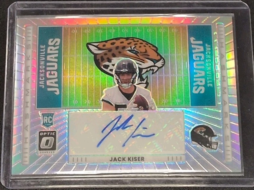2025 Donruss Optic Hash Marks Jack Kiser #HM-JK (AU, RC) Jaguars